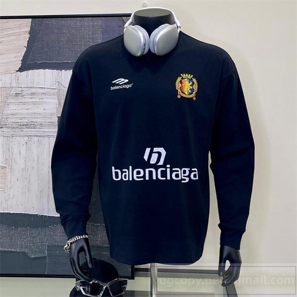 BALENCIAGA コピー 長袖Tシャツ スポーツ ユニフォーム ロゴ バレンシアガ