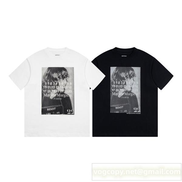 Maison Margiela スーパーコピー Tシャツ マグショット デザイン ロゴ メゾン マルジェラ