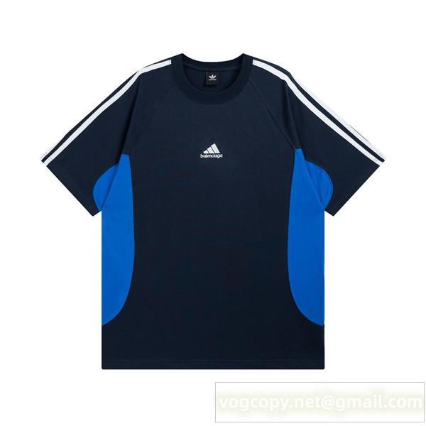 バレンシアガ コピー X ADIDAS Tシャツ ロゴ コントラスト パネル スポーティ ハイファッション BALENCIAGA 