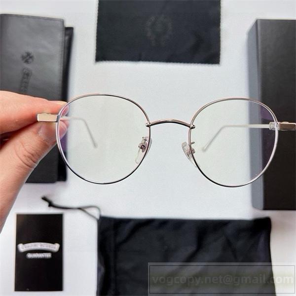 クロムハーツ 偽物 メガネ ロゴ 刻印 ラウンドフレーム ブラック ゴールド シルバー CHROME HEARTS
