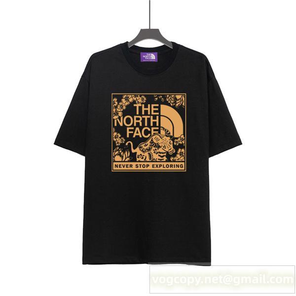ザノースフェイス スーパーコピー Tシャツ ロゴ NEVER STOP EXPLORING ブラック ゴールド THE NORTH FACE