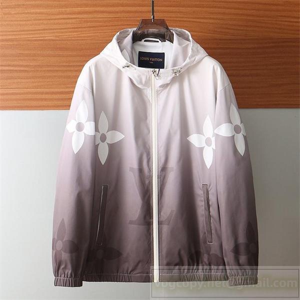 LOUIS VUITTON コピー ジャケット モノグラム グラデーション フラワー パターン ルイヴィトン