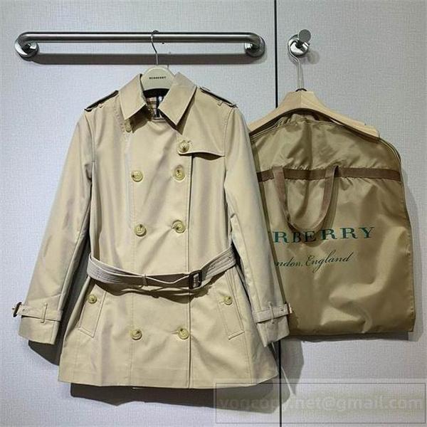 BURBERRY 偽物 トレンチコート ダブルブレスト ベージュ ゴールドボタン バーバリー