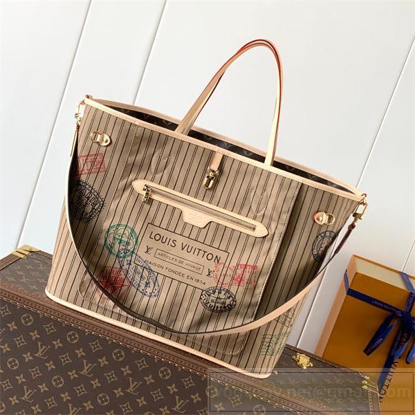 ルイヴィトン 偽物 トートバッグ モノグラム ストライプ柄 スタンプ 高収納力 LOUIS VUITTON 