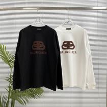新作2026流行バレンシアガ スーパーコピー長袖tシャツ ロゴ刺繍とBBモノグラム 洗練されたカジュアルスタイル BALENCIAGA