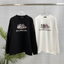 BALENCIAGA コピー 長袖tシャツスニーカー グラフィック ロゴ 融合 印象的なデザイン バレンシアガ