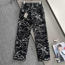 バレンシアガ スーパーコピー ジーンズ ブラックマーブル柄 ロゴレザータグ BALENCIAGA