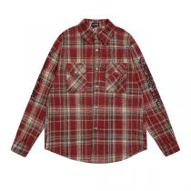 クロムハーツ スーパーコピー シャツ チェック柄 フランネル レザー十字架モチーフ CHROME HEARTS