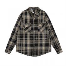 クロムハーツ スーパーコピー シャツ チェック柄 フランネル レザー十字架モチーフ CHROME HEARTS