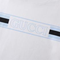Gucc1 スーパーコピー Tシャツ グリーン＆赤ストライプ ロゴプリント Gucc1