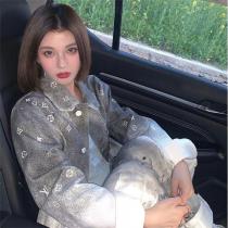 LOUIS VUITTON コピー デニムジャケット グラデーションカラー スプレーアート ルイヴィトン