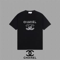 CH スーパーコピー Tシャツ CCロゴ ラインストーン装飾 白黒カラーバリエーション CH