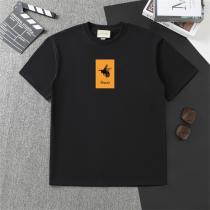Gucc1 スーパーコピー Tシャツ 蜂モチーフ ロゴ イエロー＆黒配色 Gucc1