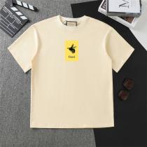 Gucc1 スーパーコピー Tシャツ 蜂モチーフ ロゴ イエロー＆黒配色 Gucc1