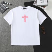 クロムハーツ コピー Tシャツ 青い炎 クロスデザイン「TECHNO HENRY」CHROME HEARTS
