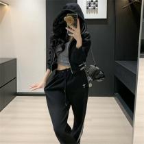 DIOR スーパーコピーセットアップ グレー フード付きクロップドトップ ワイドレッグパンツ ディオール