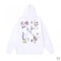 Off-White スーパーコピー パーカー 花柄 ロゴ ストリートスタイル トレンド感強い オフホワイト