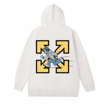 Off-White スーパーコピー パーカー キャラクター 矢印 ストリートスタイル 遊び心溢れる オフホワイト
