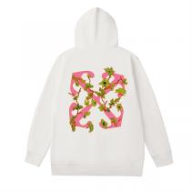 オフホワイト スーパーコピー パーカー カラフル 植物デザイン Xロゴ 華やかさ満点 Off-White