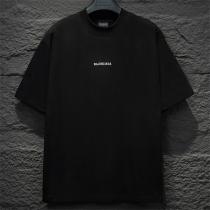 BALENCIAGA スーパーコピー Tシャツ 小ロゴプリント 背面大ロゴ シンプルエレガント バレンシアガ