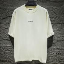 BALENCIAGA スーパーコピー Tシャツ 小ロゴプリント 背面大ロゴ シンプルエレガント バレンシアガ