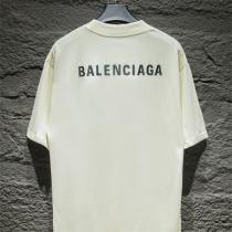 BALENCIAGA スーパーコピー Tシャツ 小ロゴプリント 背面大ロゴ シンプルエレガント バレンシアガ