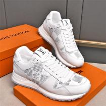LOUIS VUITTON 偽物 スニーカー ホワイトレザー メッシュ ロゴ入り スポーティエレガンス ルイヴィトン