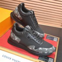 ルイヴィトン スーパーコピー スニーカー ホワイトレザー＆オレンジキャンバス ロゴ入り LOUIS VUITTON