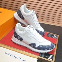 ルイヴィトン スーパーコピー スニーカー ホワイトレザー＆オレンジキャンバス ロゴ入り LOUIS VUITTON