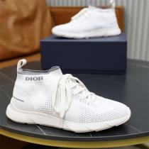 DIOR スーパーコピー スニーカー グレー＆ホワイト メッシュ素材 ロゴ刺繍 ディオール