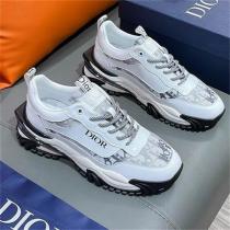 DIOR スーパーコピー スニーカー ホワイトレザー＆キャンバス スポーツエレガンスデザイン ディオール