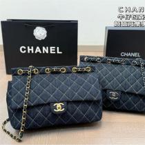 CH スーパーコピー ショルダーバッグ デニム素材 ゴールド金具 CCロゴ CH