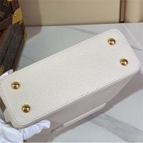 M12751 LOUIS VUITTON スーパーコピー ハンドバッグ ホワイトレザー 金色LVロゴ エレガントデザイン ルイヴィトン