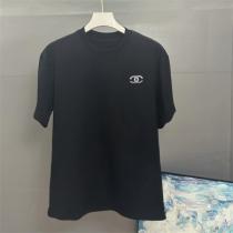 CH スーパーコピー Tシャツ上質さ 「CC」ロゴ刺繍 シンプルデザイン CH スタイリッシュな洋服