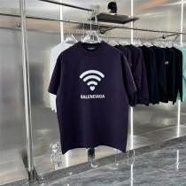 BALENCIAGA コピー Tシャツ ピンク Wi-Fi アイコン＆ハートグラフィック 特徴的 デザイン 個性的 遊び心 バレンシアガ