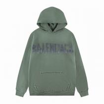 限定作 バレンシアガ コピー パーカー ロゴ＆ディストレスト 加工 緑色 生地 ストリートスタイル BALENCIAGA