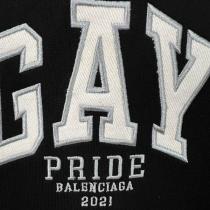 BALENCIAGA コピー パーカー GAY PRIDE ロゴ ポジティブ メッセージ シンプル インパクト デザイン バレンシアガ