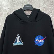 BALENCIAGA 偽物 パーカー 宇宙テーマ ロゴ アメリカ NASA ユニーク スタイリッシュ バレンシアガ