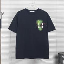 GIVENCHY スーパーコピー グラフィックロゴTシャツ ブラック スプラッシュデザイン ストリートスタイル ジバンシィ