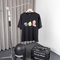 BALENCIAGA コピー Tシャツ 数字 梨 イラスト 黄色い 遊び心 個性 彫刻 ブランド バレンシアガ