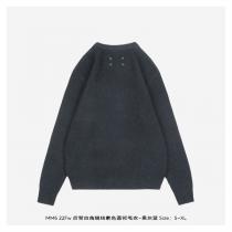Maison Margiela コピー セーター ダークグレー リブ編み MM6シリーズ メゾン マルジェラ