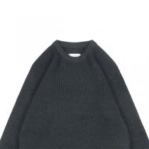 Maison Margiela コピー セーター ダークグレー リブ編み MM6シリーズ メゾン マルジェラ