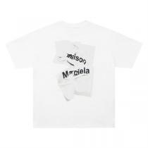 Maison Margiela コピー Tシャツ ブラック グラフィック クシャクシャ ロゴ メゾン マルジェラ