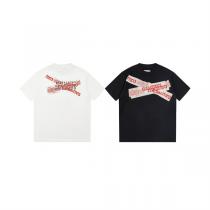 メゾン マルジェラ 偽物 Tシャツ ホワイト レッド スタンプ グラフィック Maison Margiela