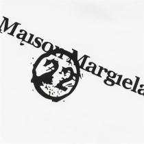 Maison Margiela スーパーコピー Tシャツ ホワイト ブラック サークル デザイン メゾン マルジェラ