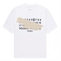 メゾン マルジェラ コピー Tシャツ ブラック グレー 数字 ロゴ テープデザイン Maison Margiela