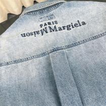 Maison Margiela コピー デニムジャケット ライトブルー 数字 ロゴ メゾン マルジェラ