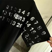メゾン マルジェラ コピー Tシャツ ホワイト ブラック 数字 ロゴ Maison Margiela
