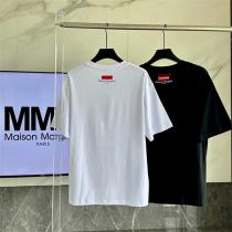 Supremeｘメゾン マルジェラ スーパーコピー Tシャツ ホワイト ブラック コラボ ロゴ 数字 Maison Margiela