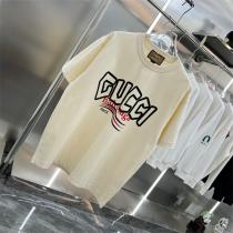 BALENCIAGA x Gucc1 スーパーコピー コラボTシャツ 2026 ロゴ 波線 シンプル デザイン バレンシアガ
